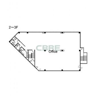 2階〜3階 平面図