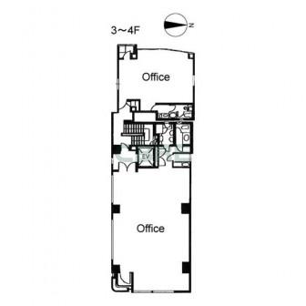 3階〜4階 平面図
