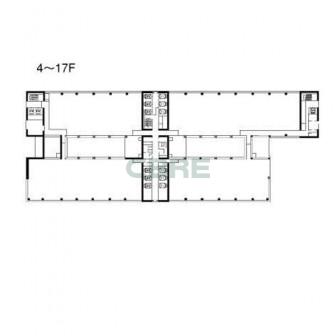 4階〜17階 平面図