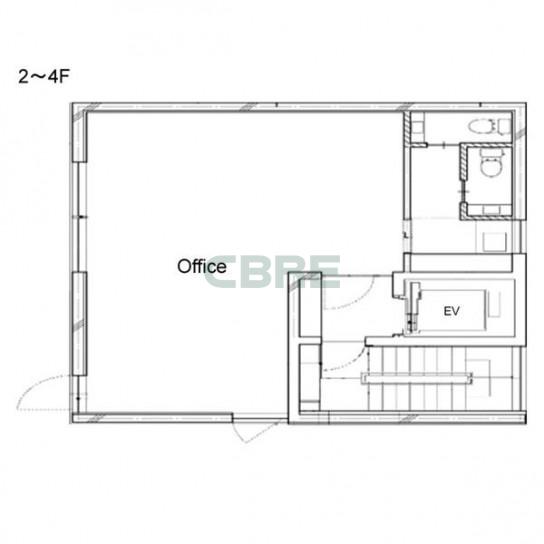 2階〜4階 平面図