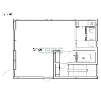 2階〜4階 平面図