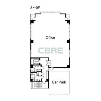 8階〜9階 平面図
