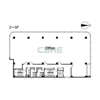 2階〜5階 平面図