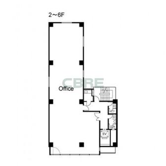 2階〜6階 平面図