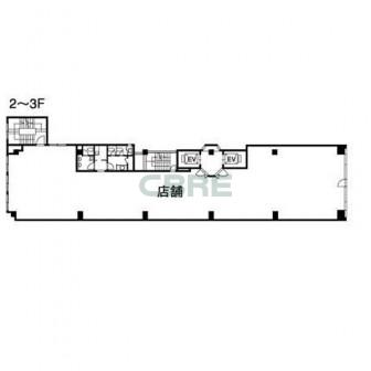 2階〜3階 平面図