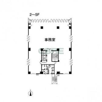 2階〜5階 平面図