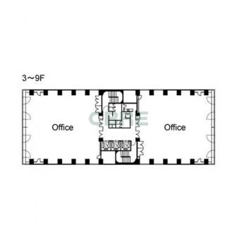3階〜9階 平面図