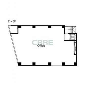 2階〜3階 平面図
