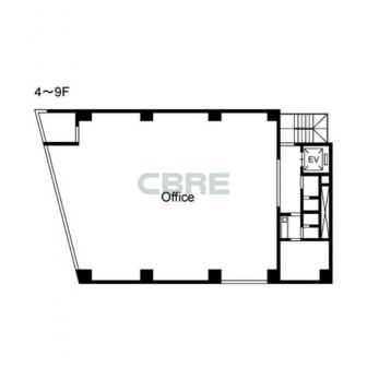 4階〜9階 平面図