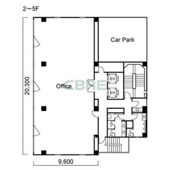2階〜5階 平面図