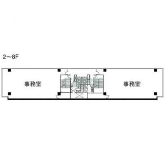 2階〜8階 平面図