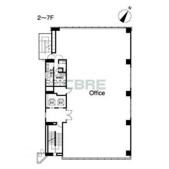 2階〜7階 平面図
