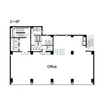 2階〜6階 平面図
