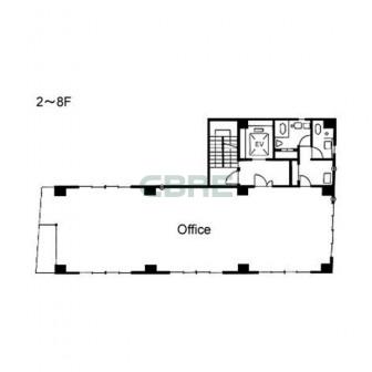 2階〜8階 平面図