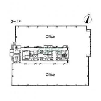 2階〜4階 平面図