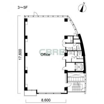 3階〜5階 平面図