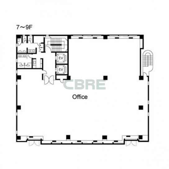 7階〜9階 平面図