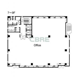 7階〜9階 平面図