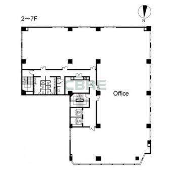 2階〜7階 平面図