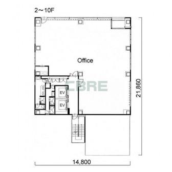 2階〜10階 平面図