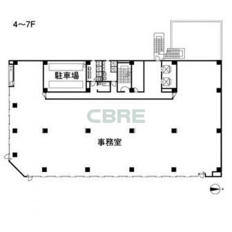 4階〜7階 平面図