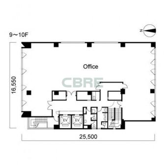 9階〜10階 平面図