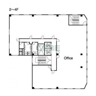 2階〜4階 平面図