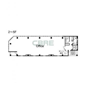 2階〜5階 平面図