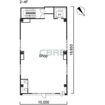 2階〜4階 平面図