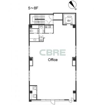 5階〜8階 平面図