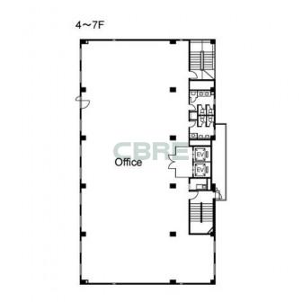 4階〜7階 平面図