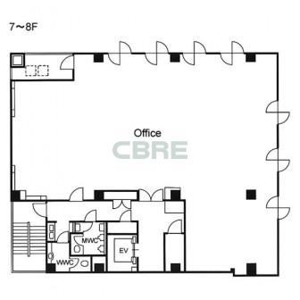 7階〜8階 平面図