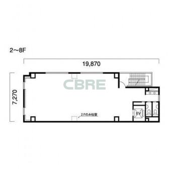 2階〜8階 平面図