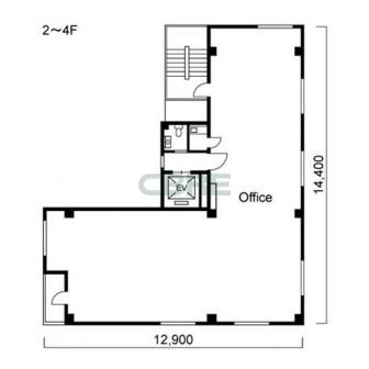 2階〜4階 平面図