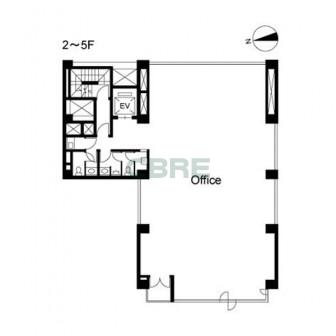 2階〜5階 平面図