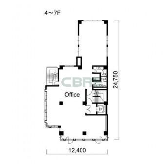 4階〜7階 平面図