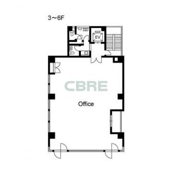3階〜6階 平面図