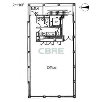 2階〜10階 平面図