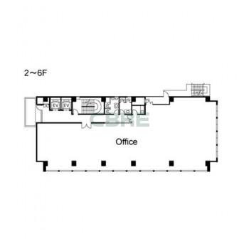 2階〜6階 平面図