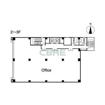 2階〜3階 平面図