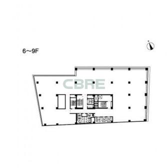 6階〜9階 平面図