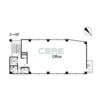 2階〜6階 平面図