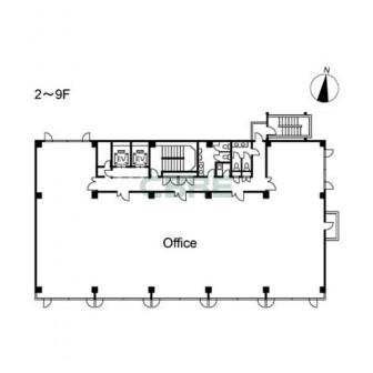 2階〜9階 平面図