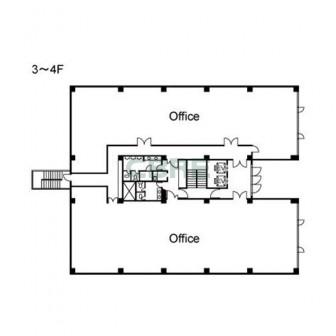 3階〜4階 平面図