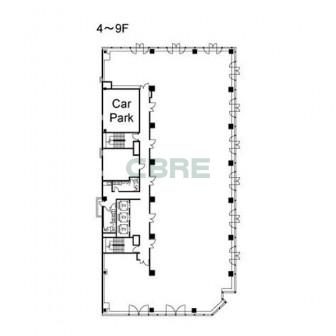 4階〜9階 平面図