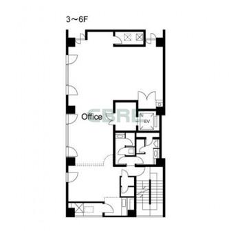 3階〜6階 平面図