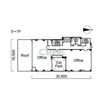 5階〜7階 平面図