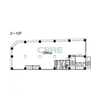 2階〜10階 平面図