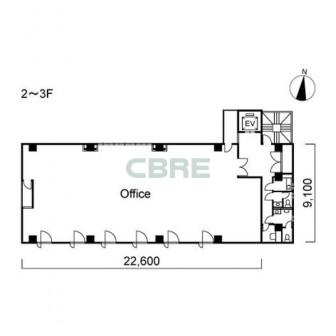 2階〜3階 平面図