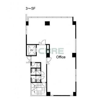 3階〜5階 平面図